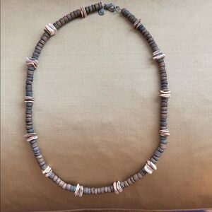 Young Man’s American Eagle Tribal Wood & Stone Necklace Vintage 90’s Great Shape